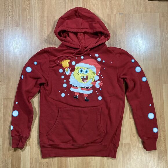 Nickelodeon Other - Nickelodean SpongeBob Squarepants Christmas Hoodie (Junior’s Size S) • EUC
